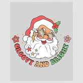 Groovy Santa Claus DTF Transfer - Retro Christmas Design